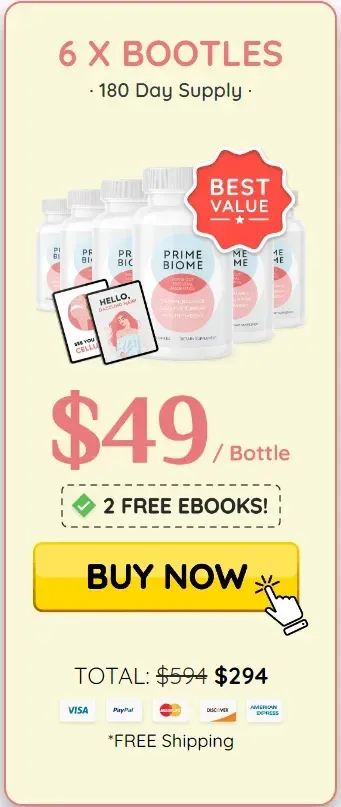 Buy PrimeBiome 6 Bottles